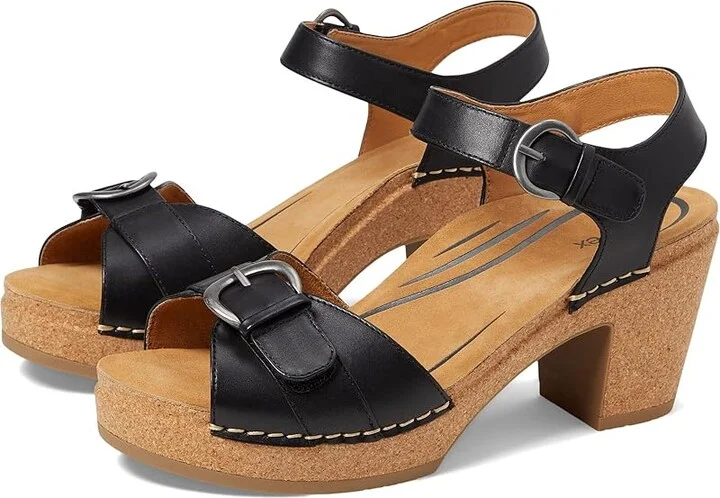 Aetrex Tory Women's Sandals Black : EU 40 (US Women's 9-9.5) M (B), Leather