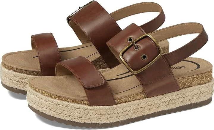 Aetrex Vania Women's Sandals Walnut : EU 40 (US Women's 9-9.5) M (B), Leather