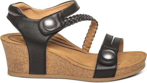 Aetrex Women Avril Quarter Strap Wedge - Image 2