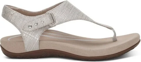 Aetrex Women Ellie Adjustable Quarter Strap Thong Sandal - Image 4