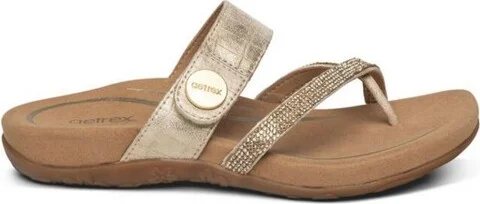 Aetrex Women Izzy Adjustable Slide Sandal - Image 7