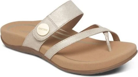 Aetrex Women Izzy Adjustable Slide Sandal