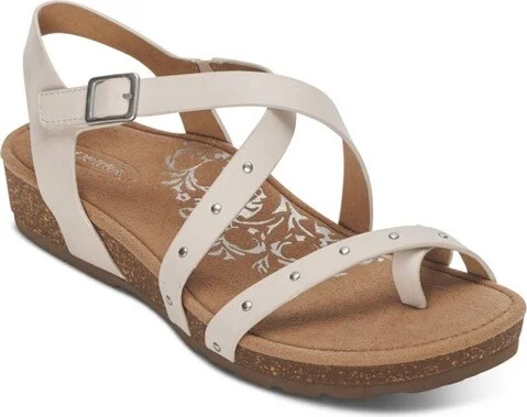 Aetrex Women Lauren Quarter Strap Sandal
