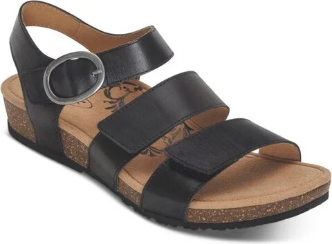 Aetrex Women Lilly Adjustable Quarter Strap Sandal