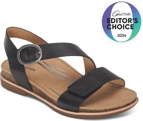 Aetrex Women Tamara Asymmetrical Quarter Strap Sandal