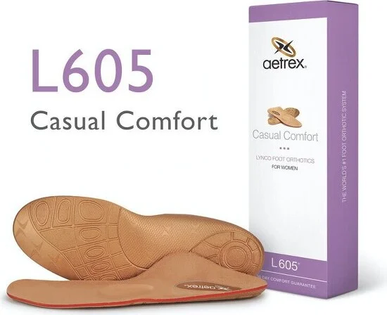Aetrex Women's Casual Comfort Orthotics W/ Metatarsal Support