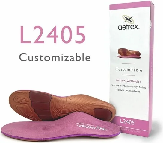 Aetrex Women's Customizable Orthotics W/ Metatarsal Support