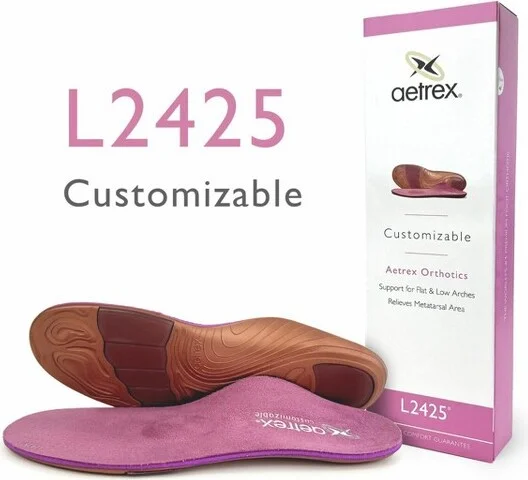 Aetrex Women's Customizable Posted Orthotics W/ Metatarsal Support