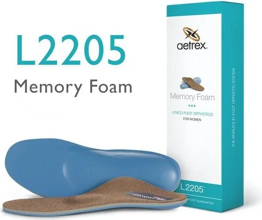Aetrex Women's Memory Foam Orthotics W/ Metatarsal Support
