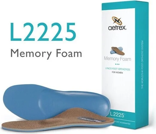 Aetrex Women's Memory Foam Posted Orthotics W/ Metatarsal Support