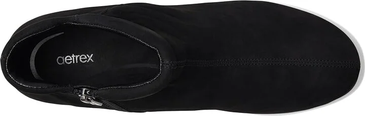 Aetrex Zoey Women's Flat Shoes Black 1 : EU 38 (US Women's 7.5-8) M (B), Polyester/Suede - Image 2