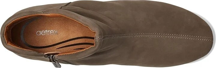 Aetrex Zoey Women's Flat Shoes Dark Taupe : EU 40 (US Women's 9-9.5) M (B), Polyester/Suede - Image 2
