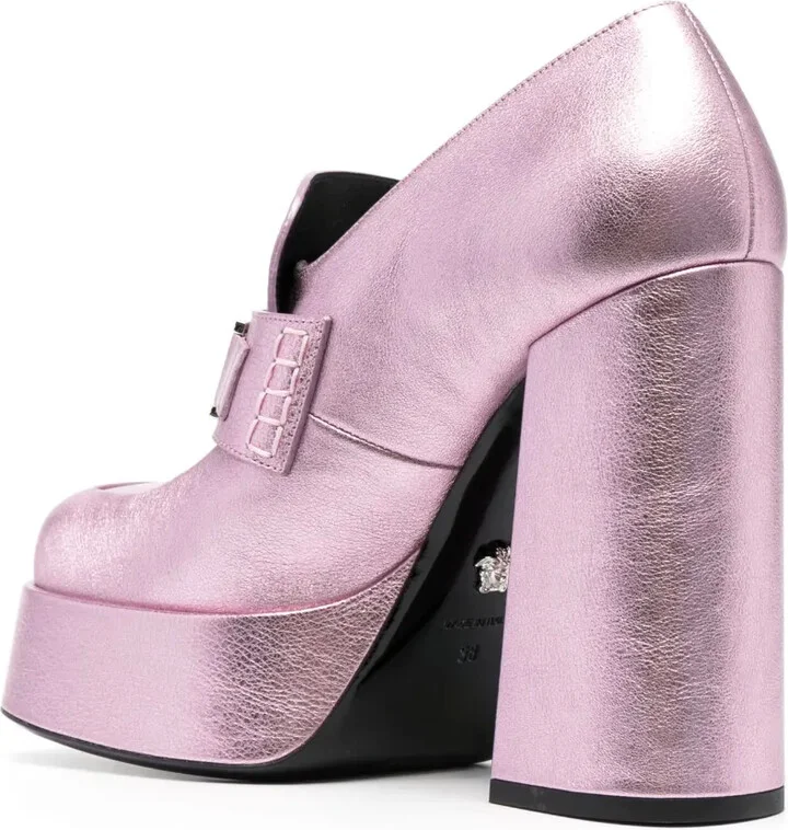 Aevitas 125mm metallic-effect platform pumps - Image 3
