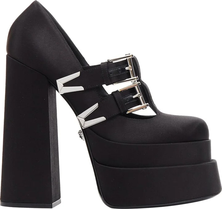 Aevitas Satin Bondage Buckle Double Platform