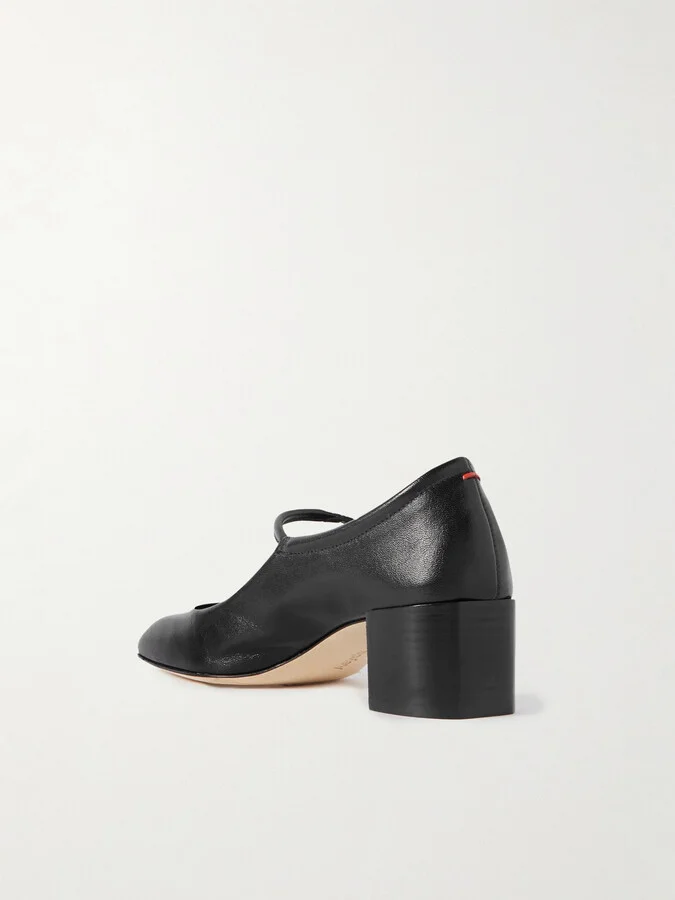 Aeyde - Aline Leather Mary Jane Pumps - Black - Image 3
