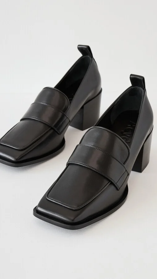 AEYDE Anka Calf Leather Black Flats - Image 3