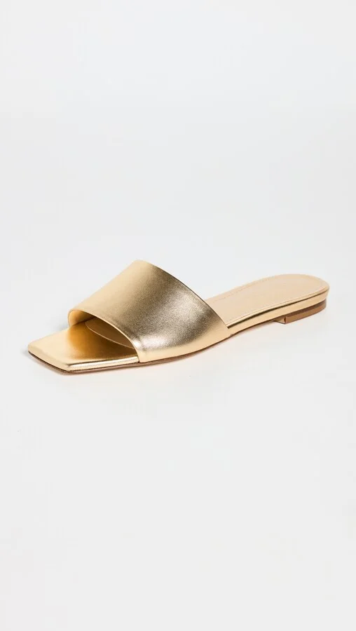 AEYDE Anna Laminated Nappa Leather Gold - Image 2