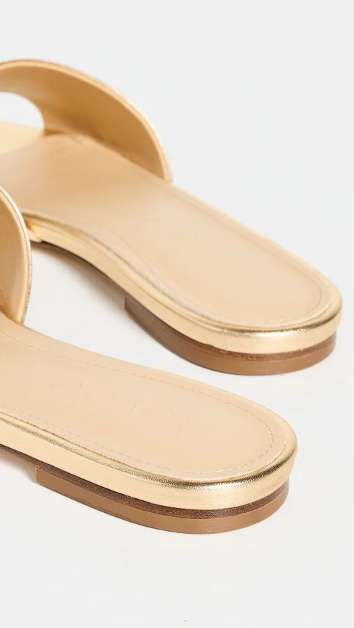 AEYDE Anna Laminated Nappa Leather Gold - Image 3