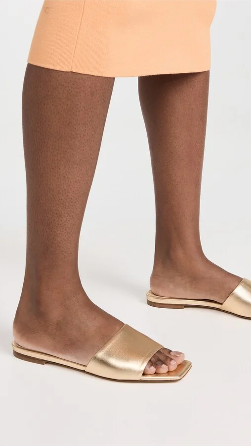AEYDE Anna Laminated Nappa Leather Gold - Image 4