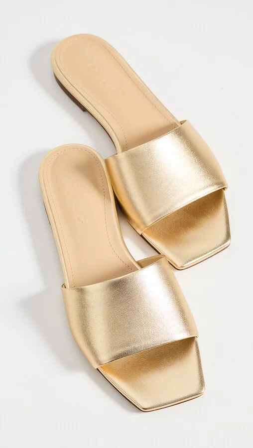 AEYDE Anna Laminated Nappa Leather Gold - Image 5