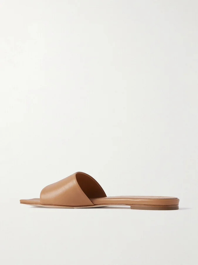 Aeyde - Anna Leather Slides - Brown - Image 3