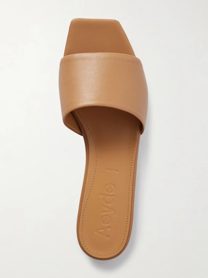 Aeyde - Anna Leather Slides - Brown - Image 5