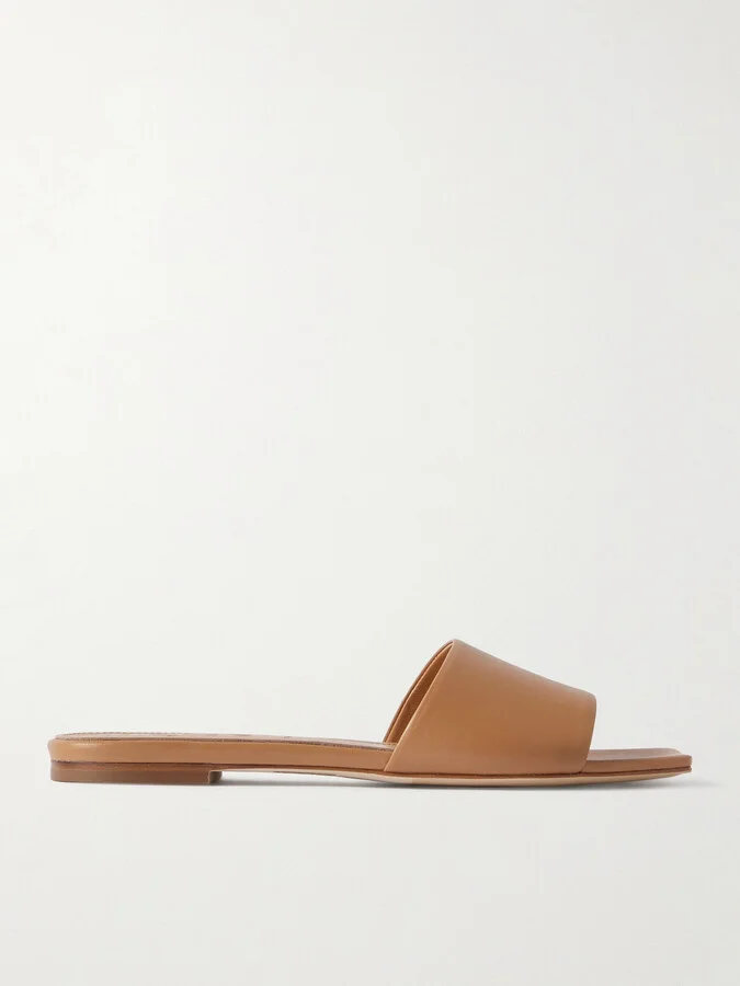 Aeyde - Anna Leather Slides - Brown