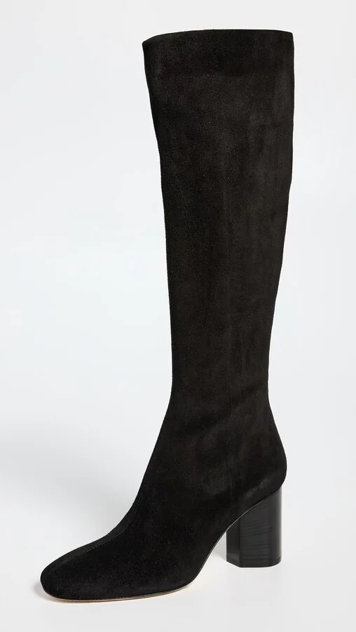 AEYDE Ariana Cow Suede Leather Black Boots - Image 2