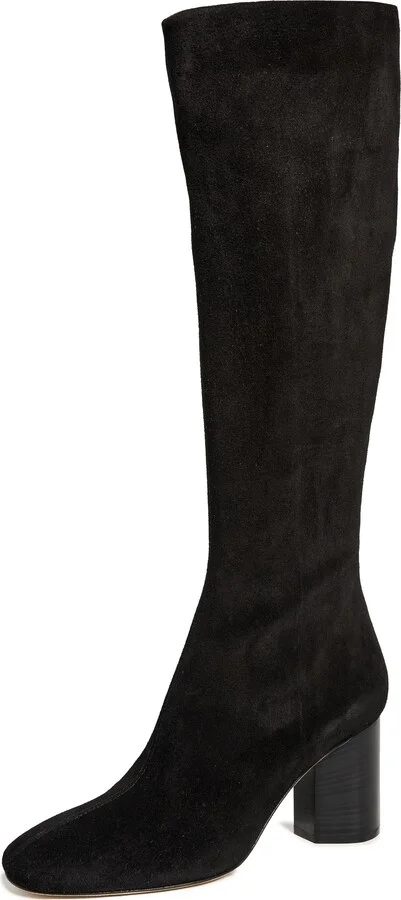 AEYDE Ariana Cow Suede Leather Black Boots