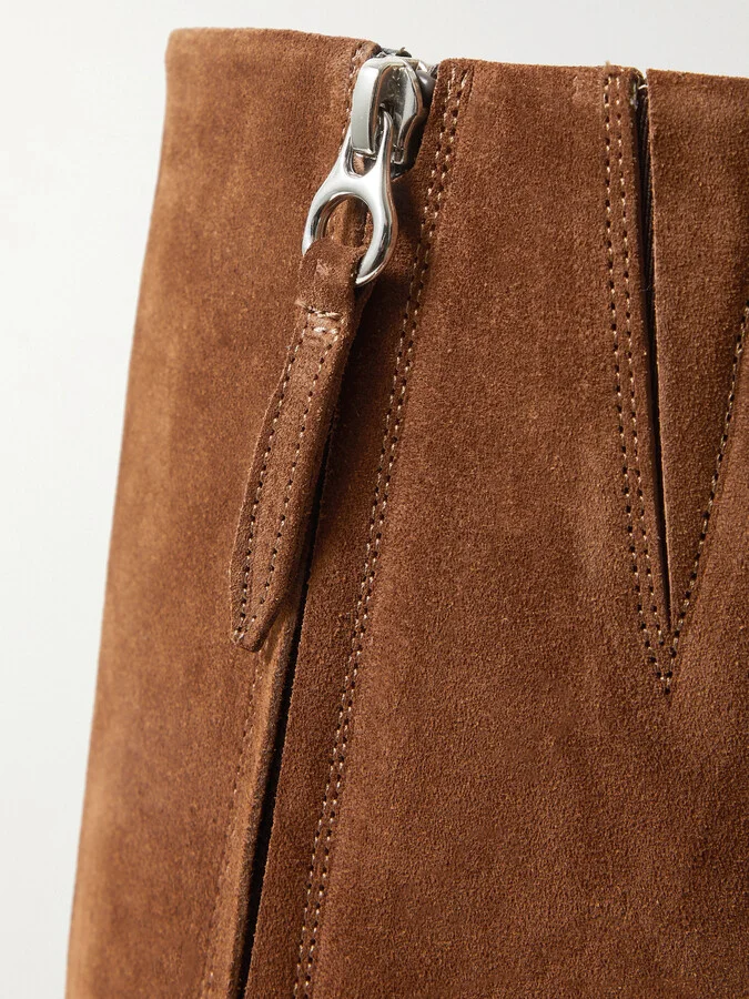 Aeyde - Ariana Leather Knee Boots - Brown - Image 4