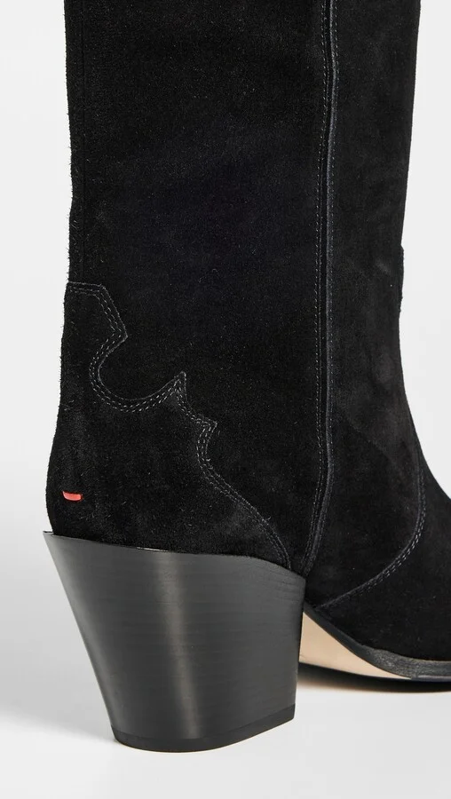 AEYDE Ariel Cow Suede Leather Black Boots - Image 3