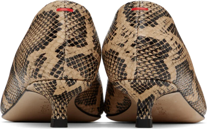 Aeyde Beige & Black Clara Heels - Image 2