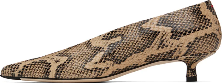 Aeyde Beige & Black Clara Heels - Image 3