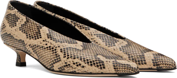 Aeyde Beige & Black Clara Heels - Image 4