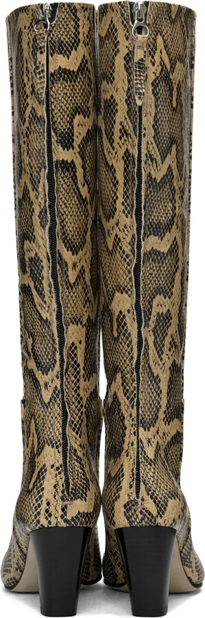 Aeyde Beige Cecilia Tall Boots - Image 2