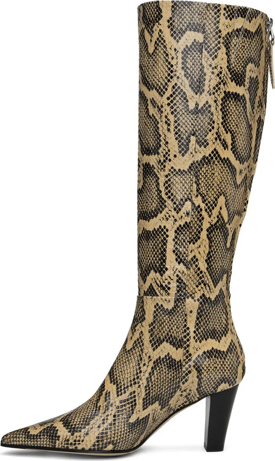 Aeyde Beige Cecilia Tall Boots - Image 3