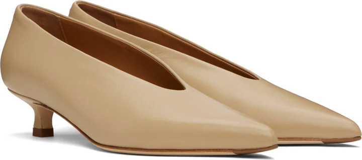Aeyde Beige Clara Heels - Image 4