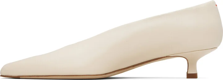Aeyde Beige Clara Pointed-Toe Heels - Image 3