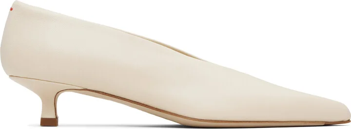 Aeyde Beige Clara Pointed-Toe Heels