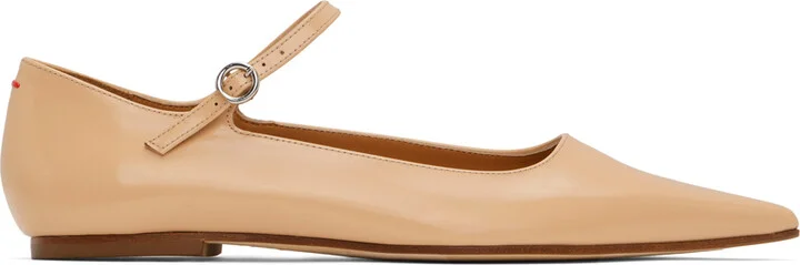 Aeyde Beige Cleo Ballerina Flats