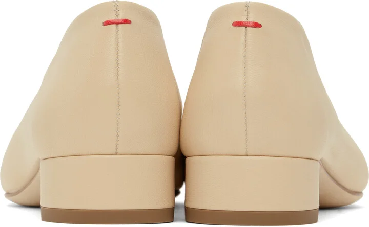 Aeyde Beige Delia Leather Ballerina Flats - Image 2