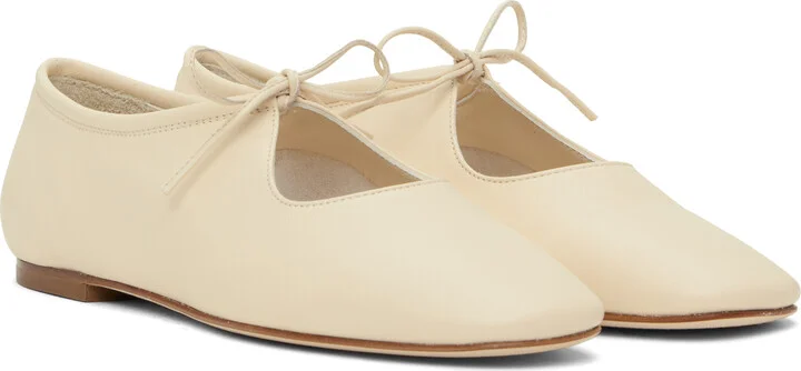 Aeyde Beige Della Ballerina Flats - Image 4