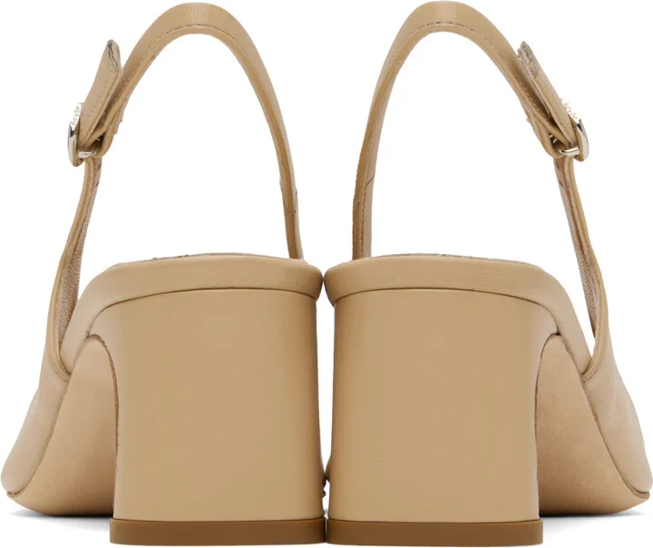 Aeyde Beige Eliza Slingback Heels - Image 2