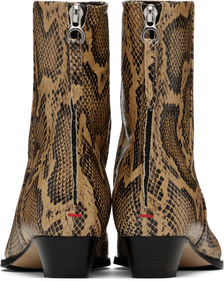 Aeyde Beige Harriet Boots - Image 2