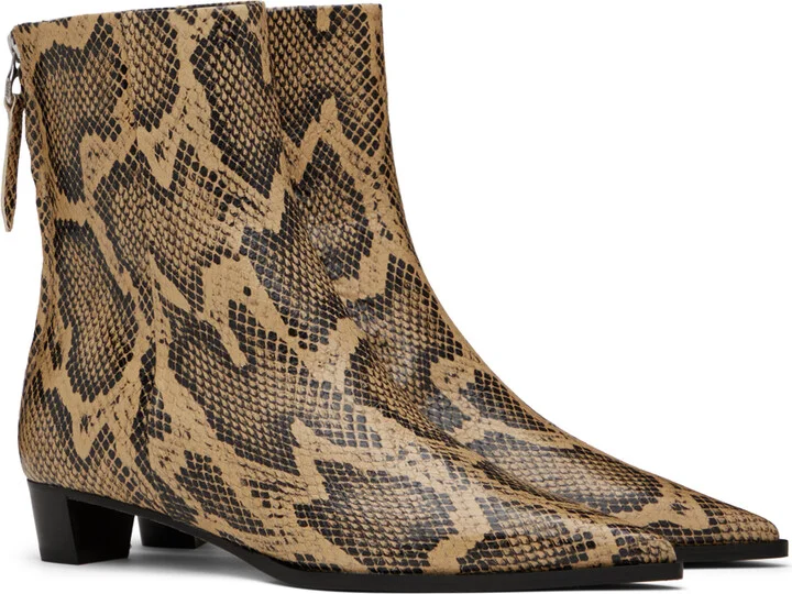 Aeyde Beige Harriet Boots - Image 4