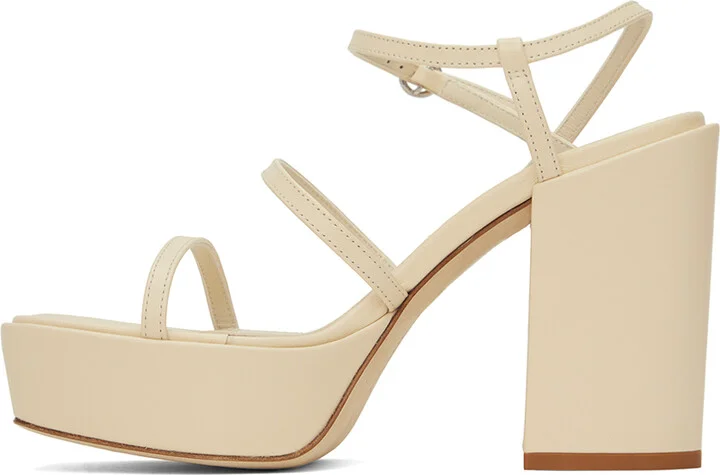 Aeyde Beige Katalin Heeled Sandals - Image 3