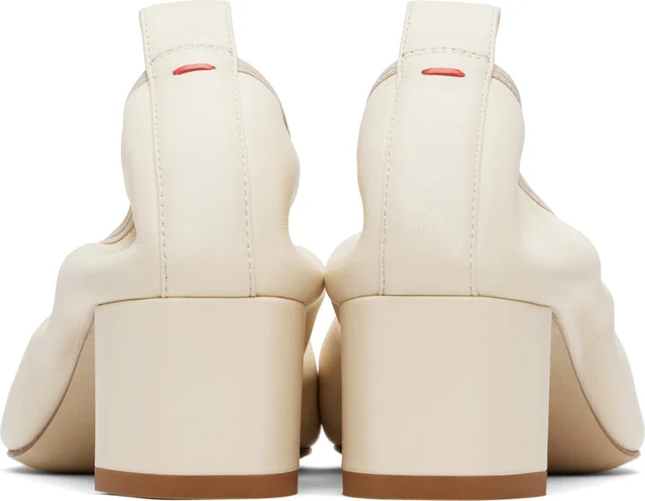 Aeyde Beige Narissa Ruched Heels - Image 2