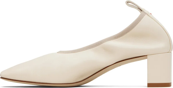 Aeyde Beige Narissa Ruched Heels - Image 3