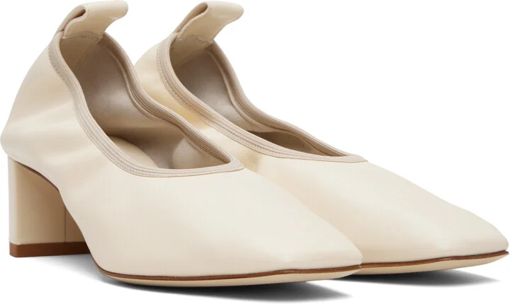 Aeyde Beige Narissa Ruched Heels - Image 4
