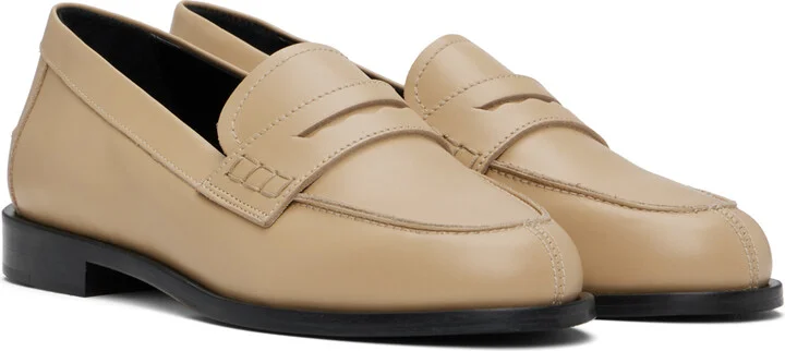 Aeyde Beige Oscar Loafers - Image 4
